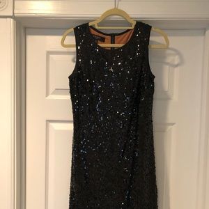 Back sequin shift dress